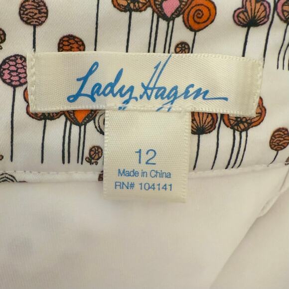 Lady Hagen Etiquette Skort Sz 12 Blossom Print Golf Skirt 17” NWT - Picture 4 of 14